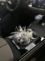 Wholesale Factory Everlasting Flower Rose Car Decoration Ornament for Girls Car Interior Valentine's Day Gift - Image 4