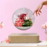 New Magnetic Levitation Flower Rose Light Gift Living Room Bedside LED Levitating Floating Table Home Decoration Lamp - Image 4