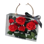 New Arrival Handmade Preserved Roses Acrylic Box Decorative Flowers for Valentine's Day Christmas Thanksgiving Factory Price - Image 6