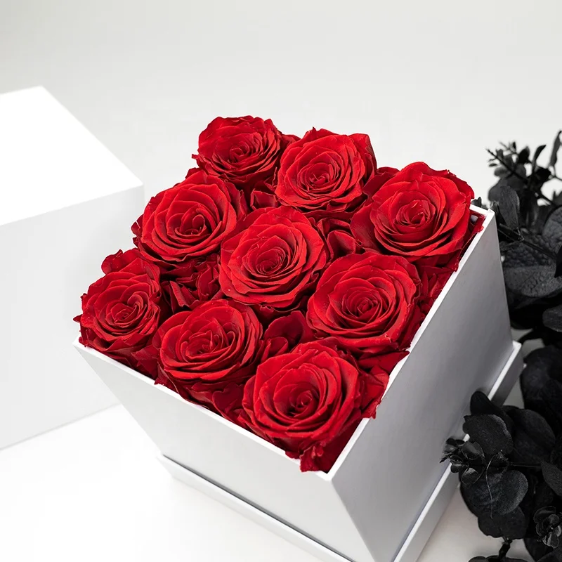 H2b40b0a652fb411f9ce902517925c2b58.webp Real Natural Long Life Lasting Everlasting Immortal Forever Eternal Preserved Roses Head Flower in Gift Box for Valentines Gift - Image 1
