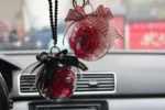 Eternal Rose Crystal Ball Keychain for Women Dried Flower Keyring Pendant Bag Valentine's Day & Graduation Gift - Image 2