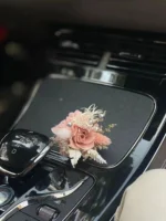 Handmade DIY Preserved Rose Ornament Car Rearview Mirror Interior Decor Hanging Charms for Christmas Mother's Day Accessories - Image 2