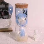 Handmade Mini Bouquet of Dried Flowers in Glass Cover Bottle for Mother's Day Valentine's Day Christmas New Year - Image 2