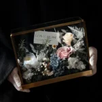 Eternal Flower Finished Metal Glass Flower House True Flower Birthday Gift Valentine's Day Gift Mother's Day Gift