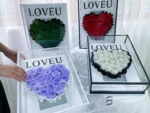 Forever Flower Preserved Roses Heart Box Valentine's Day & Mother's Day Gift Real Rose Acrylic Box - Image 6