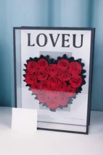 Forever Flower Preserved Roses Heart Box Valentine's Day & Mother's Day Gift Real Rose Acrylic Box - Image 2