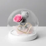 Wholesale Hot Seller Upscale Eternal Forever Flowers Everlasting Roses Immortal Flowers with Bear in Glass Dome for Decoration - Image 6