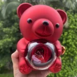 2024 Tiktok Hot Selling Heart Necklace Eternal Rose Flower Hug Bear Gift Box for Mom Mother Day Gift - Image 2