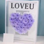 Forever Flower Preserved Roses Heart Box Valentine's Day & Mother's Day Gift Real Rose Acrylic Box