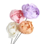 DFF59 Splicing Peony 2024 INS Style Artificial Peony Flower Handmade Wooden Flower DIY Sola Flower for Home Wedding Decor - Image 5