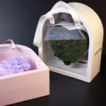 Portable Flower Box Preserved in Heart-shaped Flower Box Transparent Bouquet Gift Box with PVC - Image 4