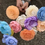DFF59 Splicing Peony 2024 INS Style Artificial Peony Flower Handmade Wooden Flower DIY Sola Flower for Home Wedding Decor - Image 2