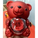 2024 Tiktok Hot Selling Heart Necklace Eternal Rose Flower Hug Bear Gift Box for Mom Mother Day Gift
