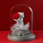Wholesale Hot Seller Upscale Eternal Forever Flowers Everlasting Roses Immortal Flowers with Bear in Glass Dome for Decoration - Image 2