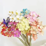 DFF63 Splicing Violet Wholesale Handmade Violet Artificial Flower Bouquet. Mixed with butterfly Orchid Multiple Colors - Image 3