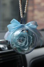 Eternal Rose Crystal Ball Keychain for Women Dried Flower Keyring Pendant Bag Valentine's Day & Graduation Gift - Image 5