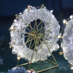 New Arrival Home LED Handicraft Metal Statue Ferris Wheel Show Pieces Christmas Metal Decorations for Home Decoration
