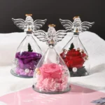 Hot Sale Angel Glass Dome Forever Preserved Real Roses Unique Gifts for Mother's Day Christmas Graduation Valentine's Day - Image 2