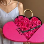 Valentine's Day Gift Forever Flower Preserved Roses Heart Box Eternal Real Rose Heart Shape Box Preserved Rose in Heart Box - Image 3