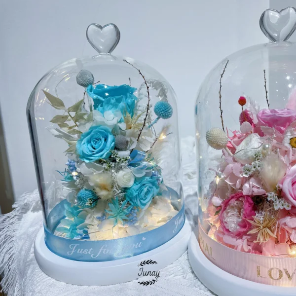 Mothers Day Gift Everlasting Enchanted Eternity Infinity Forever Eternal Flower Preserved Rose in a Glass Cover