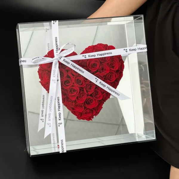 Real Natural Preserved Rose Mother's Day Valentine's Day Gift Eternal Rose in Acrylic Box for Business Gifts